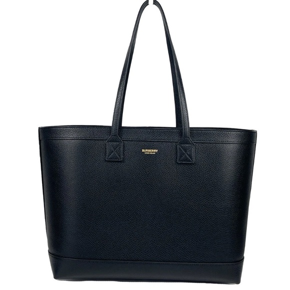 $1650 Burberry Midnight Black large leather reversible  Tote nova check - Picture 1 of 4